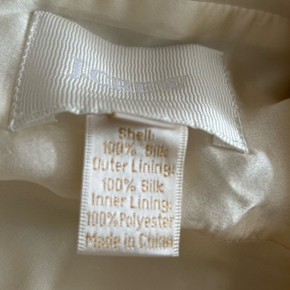 J.Crew Sophia Gown Silk In Silk Chiffon Ivory Size 0 - Picture 12 of 14